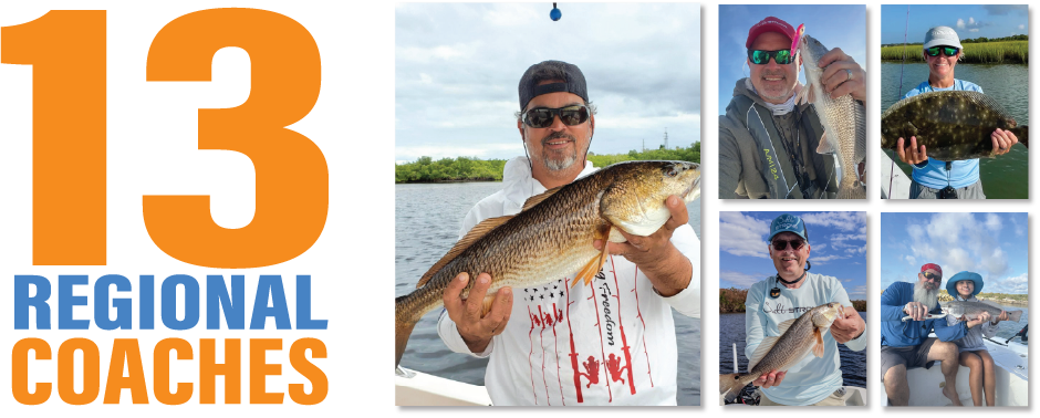 13 Regional Fishing Coaches